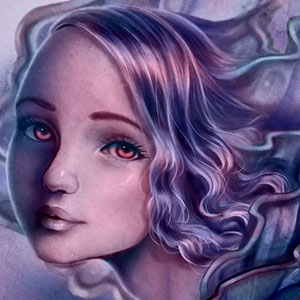 A digital painting created for an art class, inspired by the artwork of Anna Dittmann.