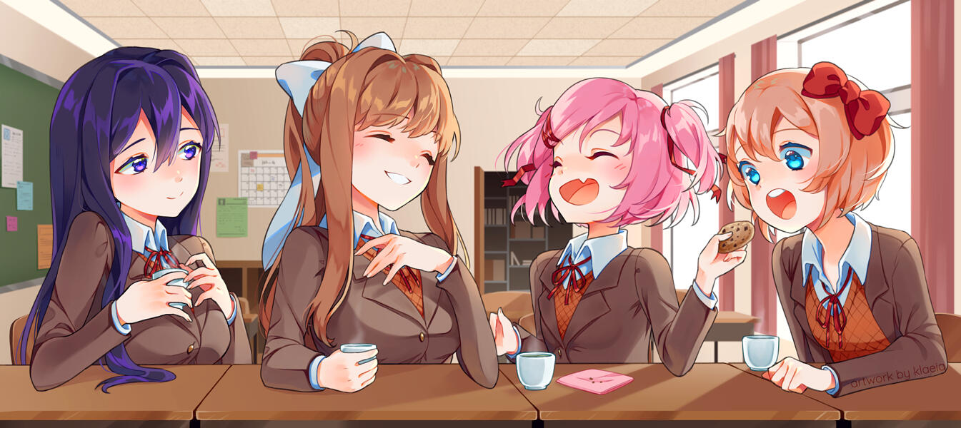 Doki Doki Literature Club Poster Doki Doki Literature Club Poster
